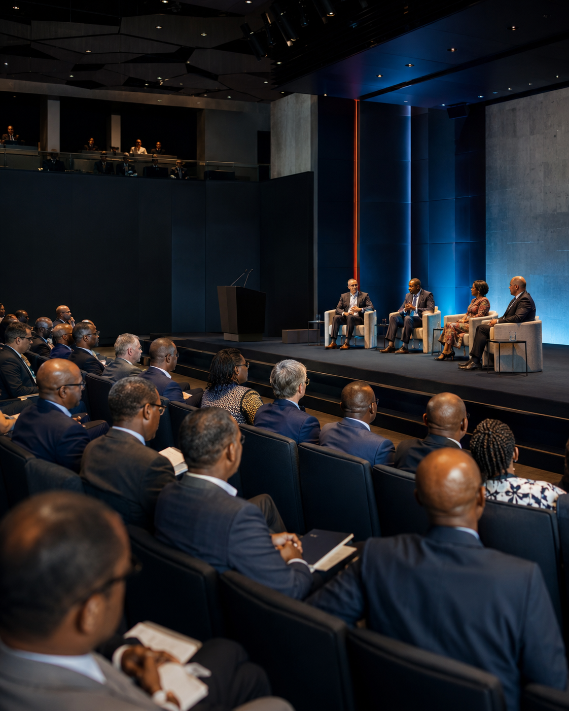 Senior leaders participating in an international Messerand conference